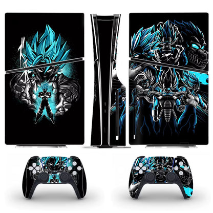 Anime Ultra Instinct Goku PS5 Slim Disc Skin Sticker Decal Cover for Console and Controllers PS5 Slim Disk Skin Sticker Vinyl