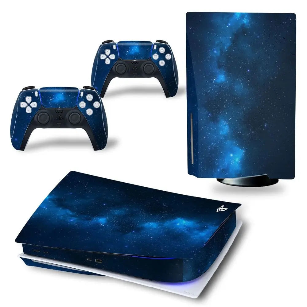 2 in 1 Full Set Sticker for PS5 Disk Console Skin Decal Cover Protective Film Compatible with for Playstation5 Decoration