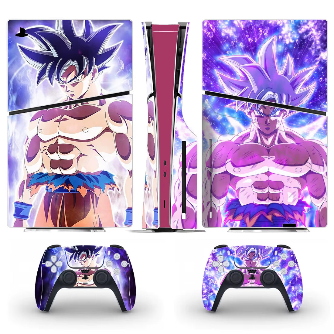 Anime Ultra Instinct Goku PS5 Slim Disc Skin Sticker Decal Cover for Console and Controllers PS5 Slim Disk Skin Sticker Vinyl