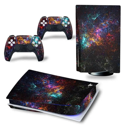 2 in 1 Full Set Sticker for PS5 Disk Console Skin Decal Cover Protective Film Compatible with for Playstation5 Decoration