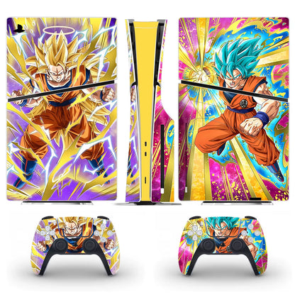 Anime Ultra Instinct Goku PS5 Slim Disc Skin Sticker Decal Cover for Console and Controllers PS5 Slim Disk Skin Sticker Vinyl