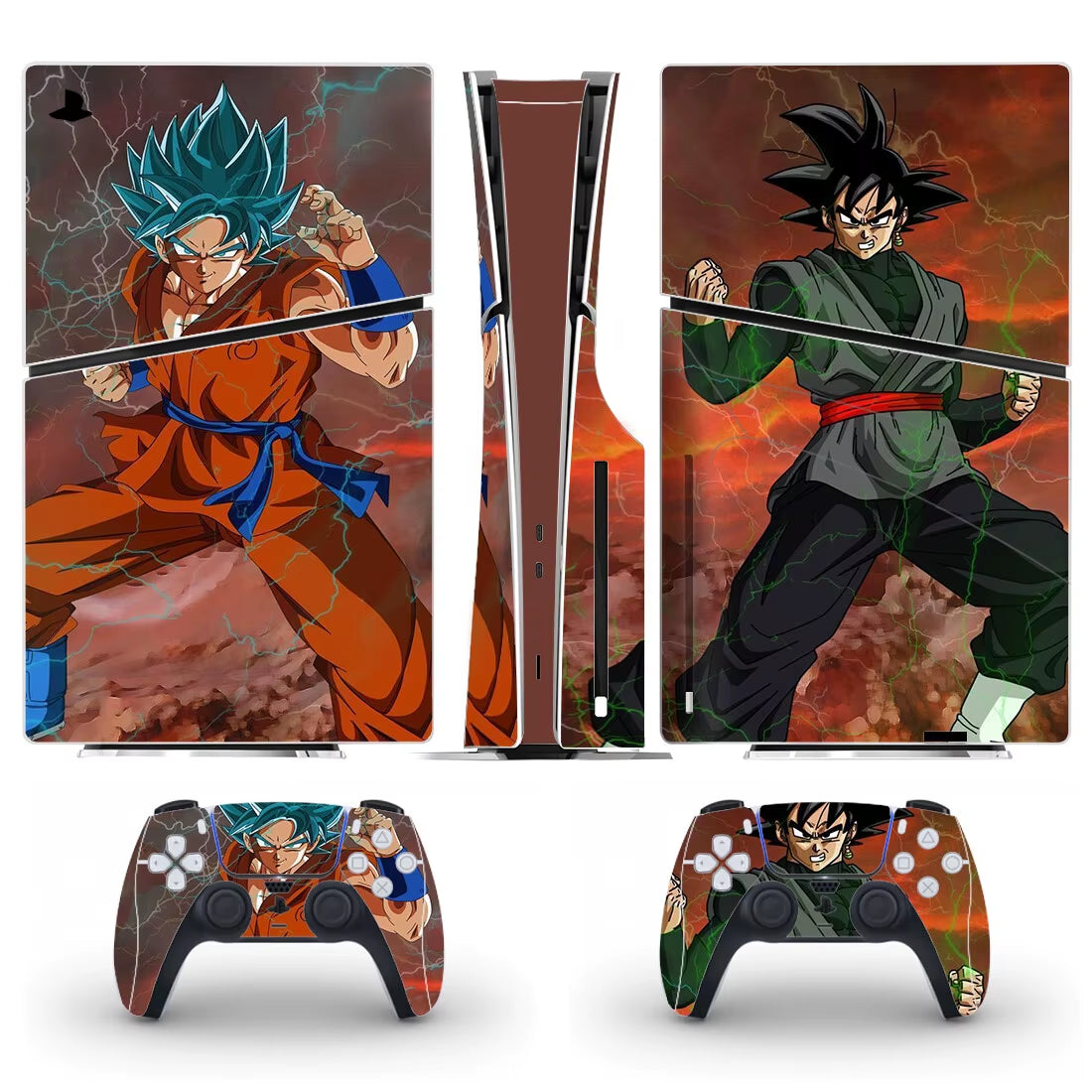 Anime Ultra Instinct Goku PS5 Slim Disc Skin Sticker Decal Cover for Console and Controllers PS5 Slim Disk Skin Sticker Vinyl