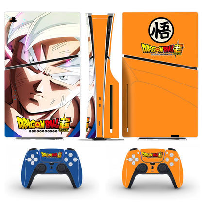 Anime Ultra Instinct Goku PS5 Slim Disc Skin Sticker Decal Cover for Console and Controllers PS5 Slim Disk Skin Sticker Vinyl