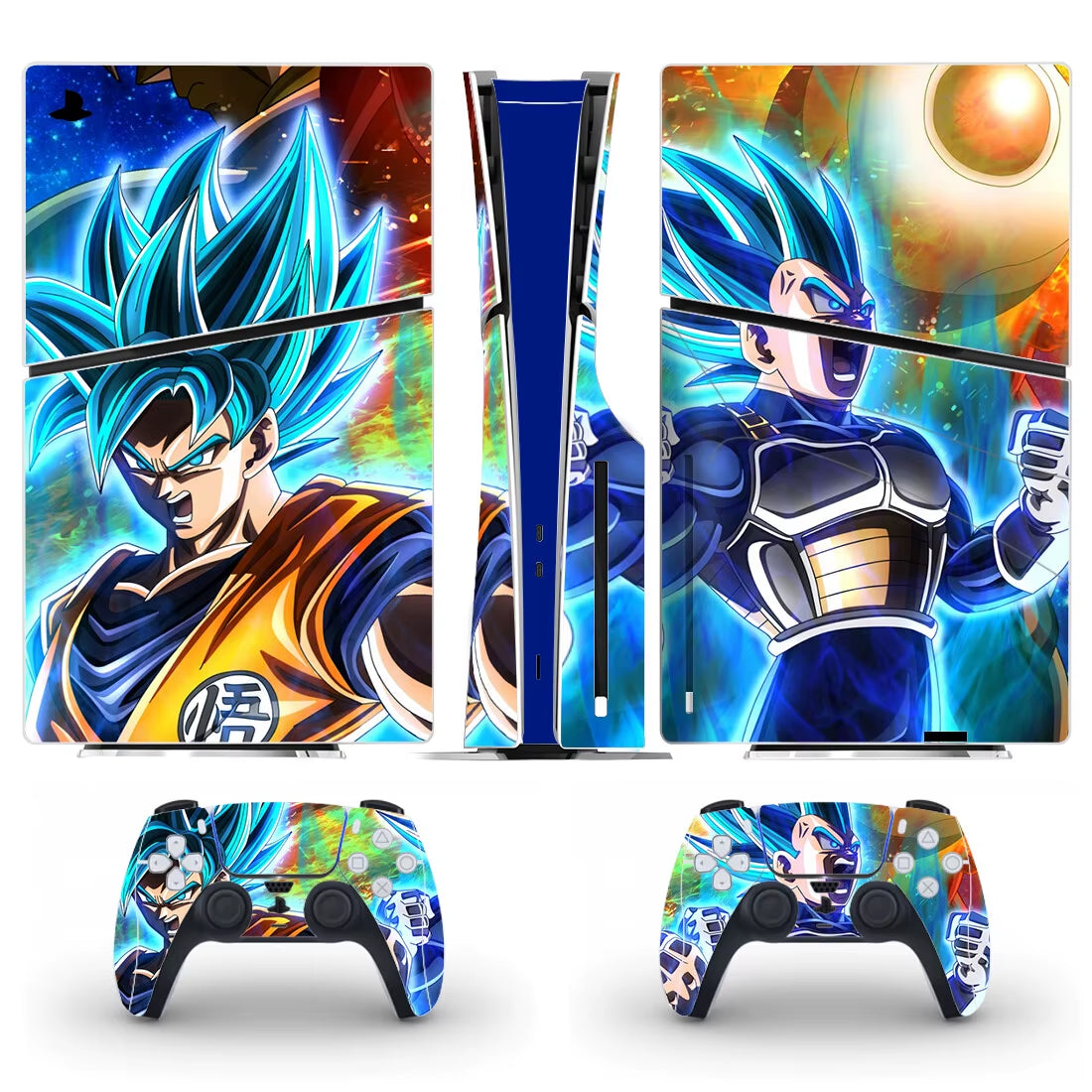 Anime Ultra Instinct Goku PS5 Slim Disc Skin Sticker Decal Cover for Console and Controllers PS5 Slim Disk Skin Sticker Vinyl