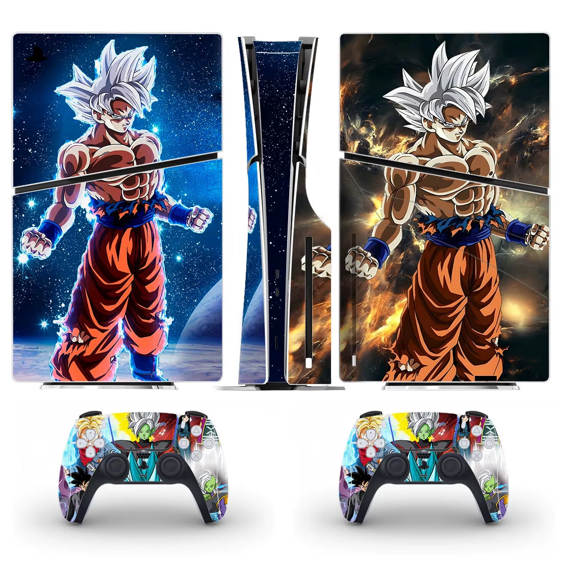 Anime Ultra Instinct Goku PS5 Slim Disc Skin Sticker Decal Cover for Console and Controllers PS5 Slim Disk Skin Sticker Vinyl