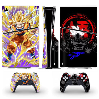 Anime Ultra Instinct Goku PS5 Slim Disc Skin Sticker Decal Cover for Console and Controllers PS5 Slim Disk Skin Sticker Vinyl